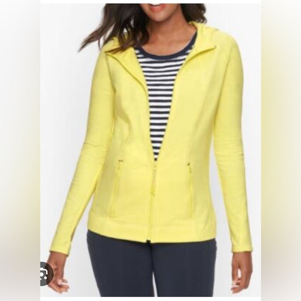 Talbots Sunny Yellow Athletic Zip Up - Size Small